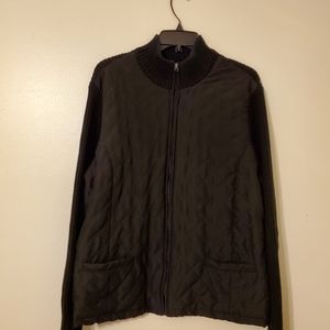 Craft & Barrow Sweater/Quilted Zip up Jacket
